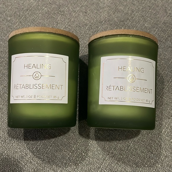 Healing Retablissement Healing One Wick 2 Candles in Frosted Green .3oz - Picture 1 of 6